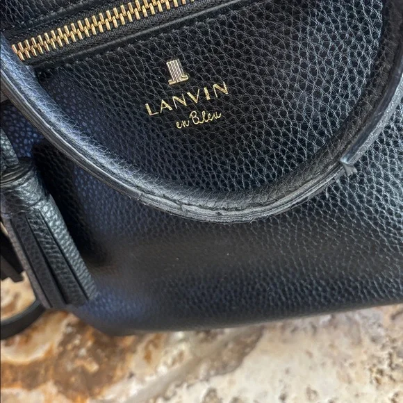 Lanvin Black Crossbody Bag with Gold Accents - Picture 2 of 15